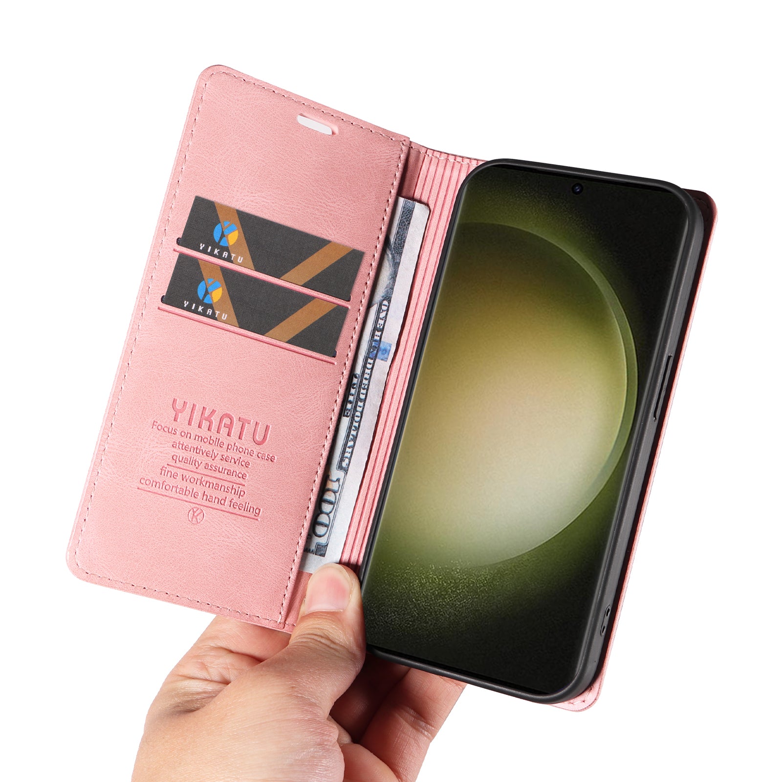 YIKATU YK-004 Lædercover til Samsung Galaxy S23 Ultra Skin-touch Shell Wallet Stand Phone Flip Case YIKATU YK-004 Lædercover til Samsung Galaxy S23 Ultra Skin-touch Shell Wallet Stand Phone Flip Case